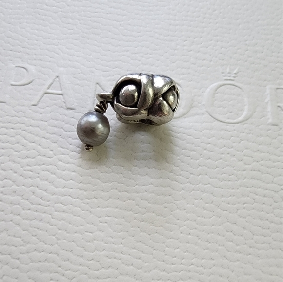 Pandora My Wish Grey Pearl Dangle Charm - Picture 6 of 6